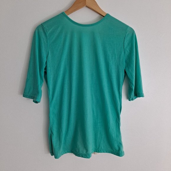 Lace Back Knitted Women's 3/4 Sleeve Blouse Top Open Back S-M - Picture 5 of 5